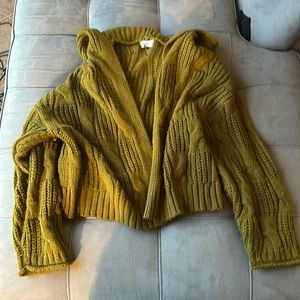 Mustard green cardigan